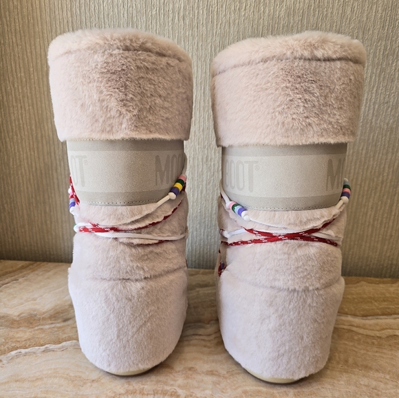 Moon Boot Faux Fur Beaded Snow Boots MSRP $595 - Picture 14 of 17